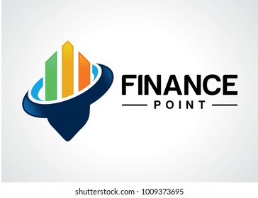 Finance Point Logo Template Design Vector, Emblem, Design Concept, Creative Symbol, Icon