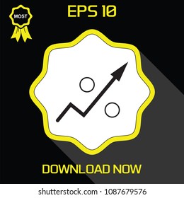 Finance Progress in percent. outline.  Vector Flat Icon or Button