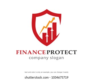 Finance Protect Logo Template Design Vector, Emblem, Design Concept, Creative Symbol, Icon