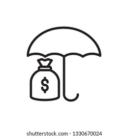 finance protection icon. payment icon vector line style