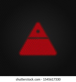 Finance pyramid vector Light red color retro style vector icon