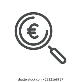 Finance related icon outline and linear symbol.

