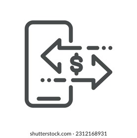 Finance related icon outline and linear symbol.
