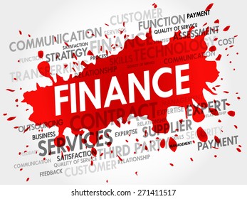 FINANCE related items words cloud, business concept