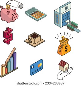 Finance Related Vector Line Icons 2 dimension. Contains such Icons as Taxes, Money Management, Bank . Editable Stroke. 48x48 Pixel Perfect.