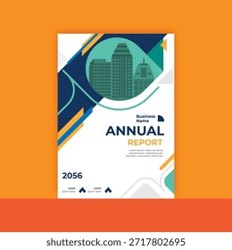 Plantilla de la cubierta del informe financiero, cubierta moderna del informe comercial, diseño de la cubierta del informe anual, diseño de la cubierta a4