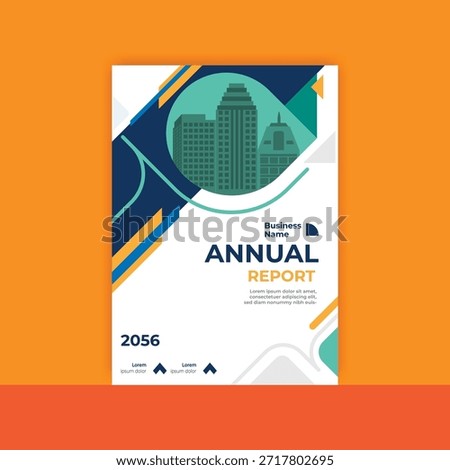 Finance report cover template, modern business report cover, annual report cover design, a4 cover design
