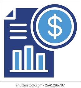 Finance Report Icon Element For Design