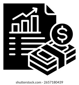 Finance Report Icon Element For Design