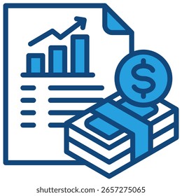 Finance Report Icon Element For Design
