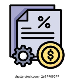 Finance Report Icon Element For Design