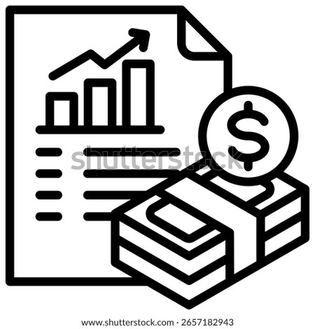 Finance Report Icon Element For Design