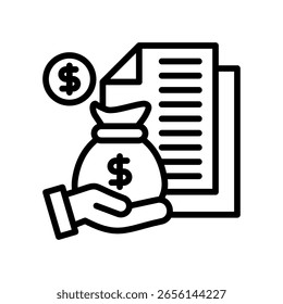 Vektorgrafik für Finanzberichtssymbolzeile