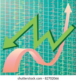 Finance report. Vector