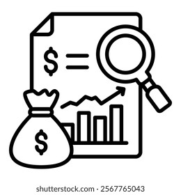 Finance Result Icon Element For Design