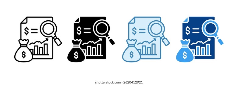 Finance Result Icon Set Multiple Style Collection