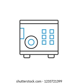 finance safe 2 colored line icon. Simple colored element illustration. safe icon outline symbol design from finance set