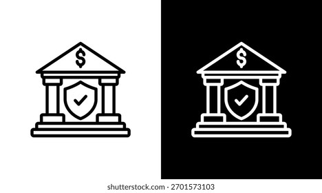 Segurança financeira com design de conjunto de ícones