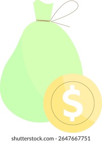Finanças Savings Bag Ilustração de riqueza