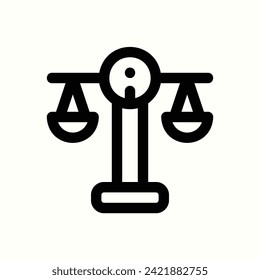 finance, scale icon, isolated icon in light background, perfect for website, blog, logo, graphic design, social media, UI, mobile app