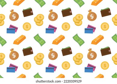 Finance seamless pattern. Finance pattern background.