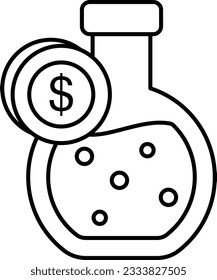 A finance search line icon design