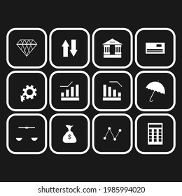 finance set icon vector symbol
