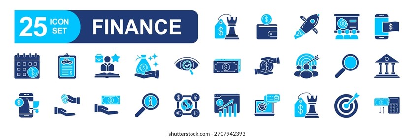 Finance set of web icons in line style. vector illustration concept relate to finance, money, loan, tax, economy, bank, line, financial, cash