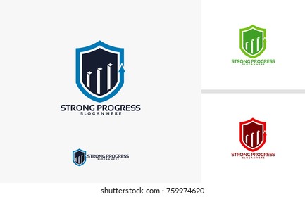 Finance Shield logo designs vector, Strong Finance logo designs vector