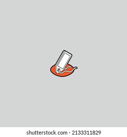 Finance and shopping isometric outline color label icon.