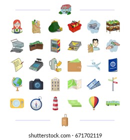 finance, shopping and other web icon in black style.travel, transport, profession icons in set collection.