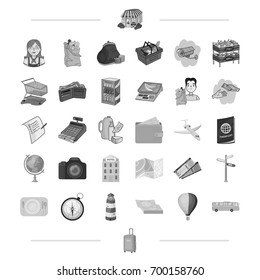 finance, shopping and other web icon in black style.travel, transport, profession icons in set collection.