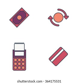 Finance signs set. Vector payments symbols