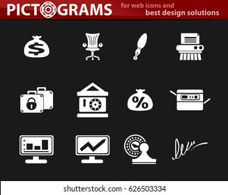 Finance simply icons for web and user interfaces