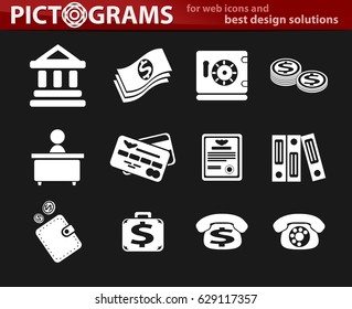 Finance simply icons for web and user interfaces