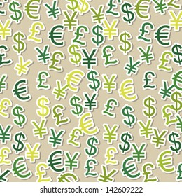 finance skin over beige background vector illustration