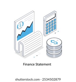Finance Statement isometric stock illustration. EPS File stock illustration