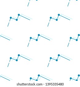 Finance statistics symbol wallpaper. Graph, diagram icon seamless pattern. Flat style illustration  on white background