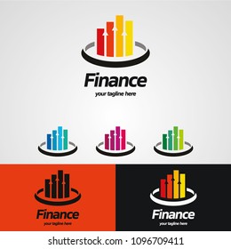 Finance Stats Logo Designs Template
