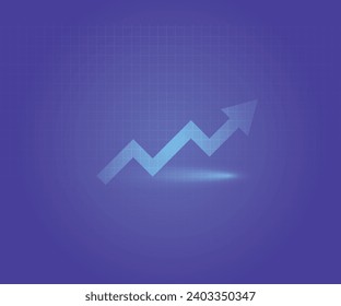 fondo de crecimiento de la flecha verde ascendente del mercado de valores de las finanzas