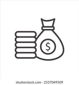 FINANCE Strichsymbol auf Schwarz
