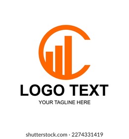 Finance symbol and logo concept chart vector illustration