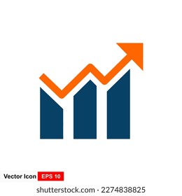 Finance symbol and logo concept chart vector illustration