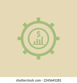 Ilustración vectorial de icono del sistema financiero