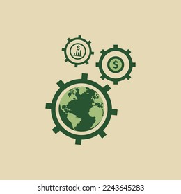 Finance system icon vector illustration