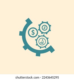 Ilustración vectorial de icono del sistema financiero