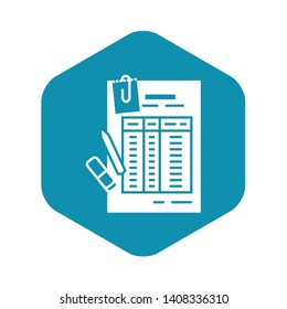 Finance table paper icon. Simple illustration of finance table paper vector icon for web design isolated on white background