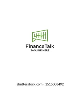 Finance Talk Logo Icon Design Template - Vector