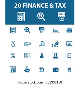 finance, tax icons