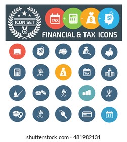 Finance and tax icons,clean vector